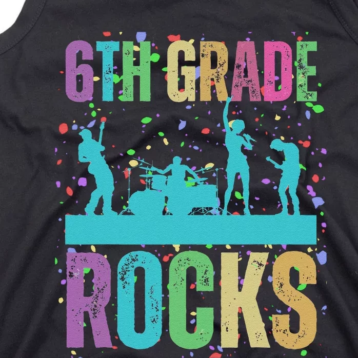 School Rocks Back To School Rockin 6th Grade Rocks Tank Top