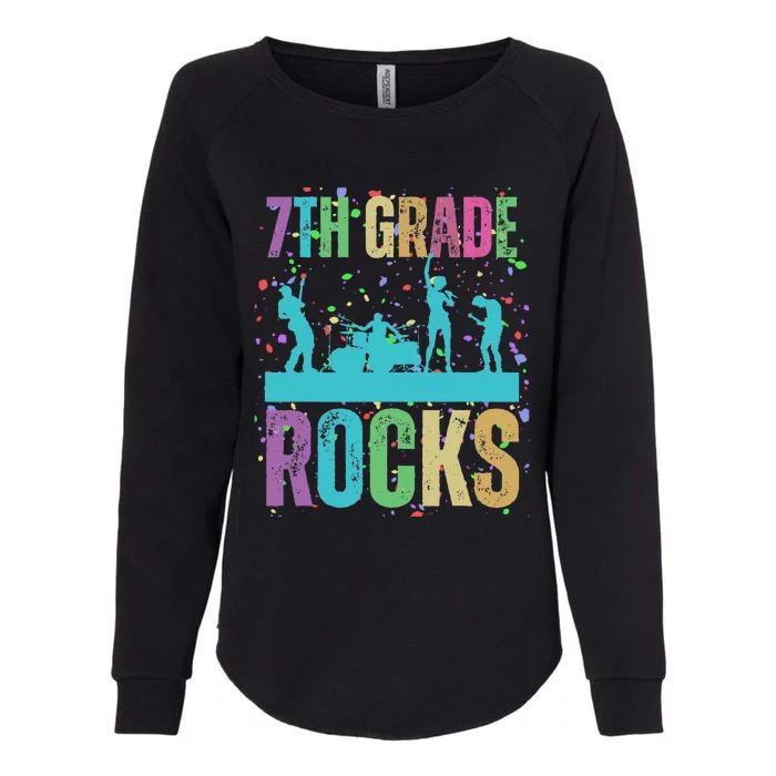 School Rocks Back To School Rockin 7th Grade Rocks Womens California Wash Sweatshirt