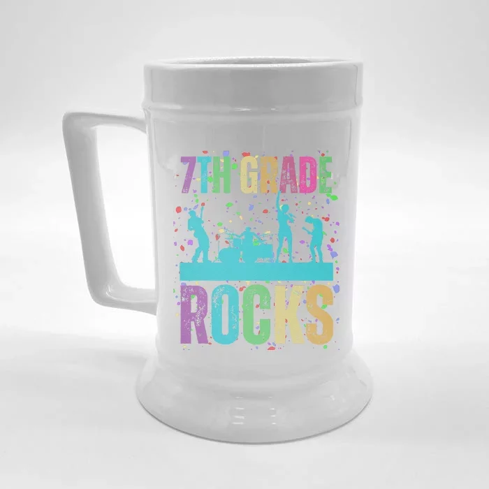 School Rocks Back To School Rockin 7th Grade Rocks Front & Back Beer Stein