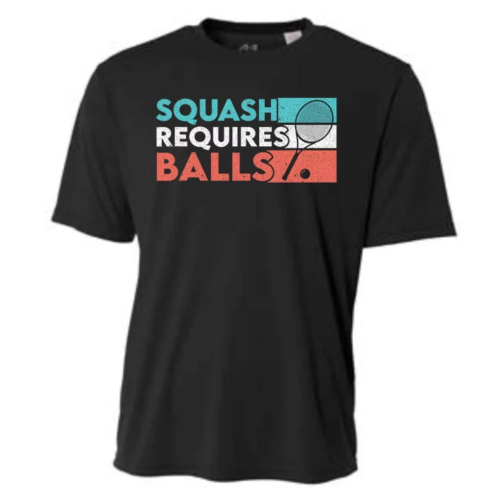 Squash Requires Balls Racquetball Squash Player Cooling Performance Crew T-Shirt