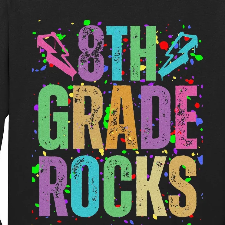 School Rocks Back To School Rockin 8th Grade Rocks Tall Long Sleeve T-Shirt