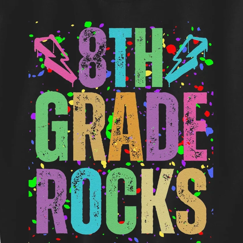 School Rocks Back To School Rockin 8th Grade Rocks Kids Sweatshirt