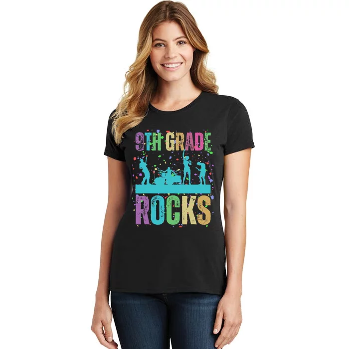 School Rocks Back To School Rockin 9th Grade Rocks Women's T-Shirt