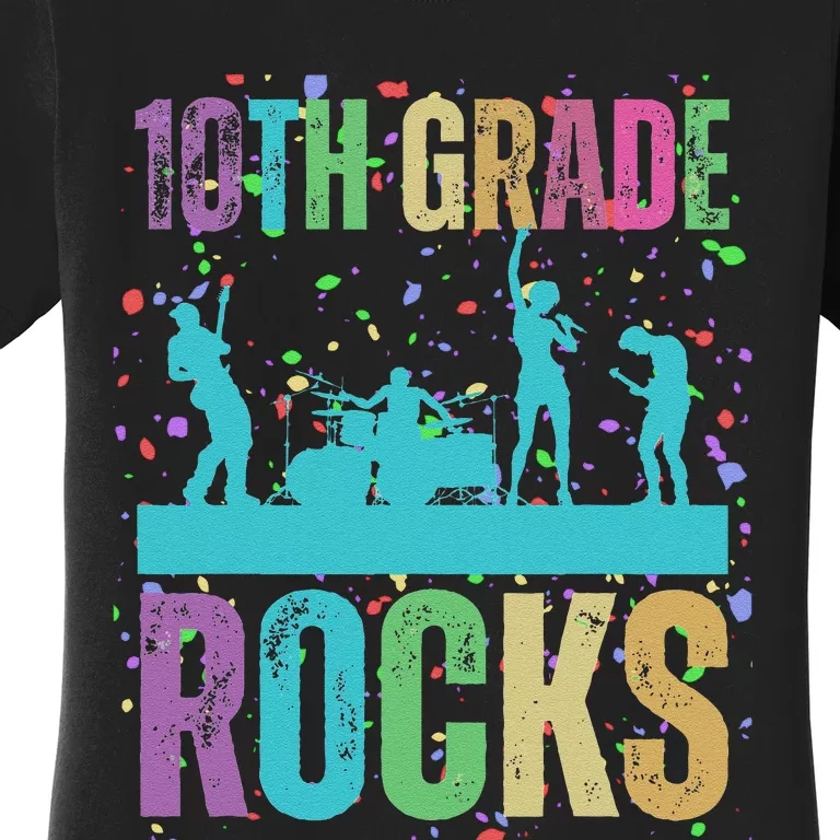 School Rocks Back To School Rockin 10th Grade Rocks Women's T-Shirt