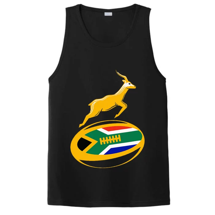 Springbok Rugby Ball & South African Flag Performance Tank