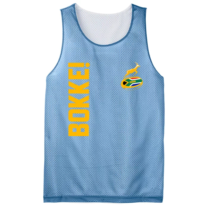 Springbok Rugby. Bokke South African Flag. With Back Print Mesh Reversible Basketball Jersey Tank