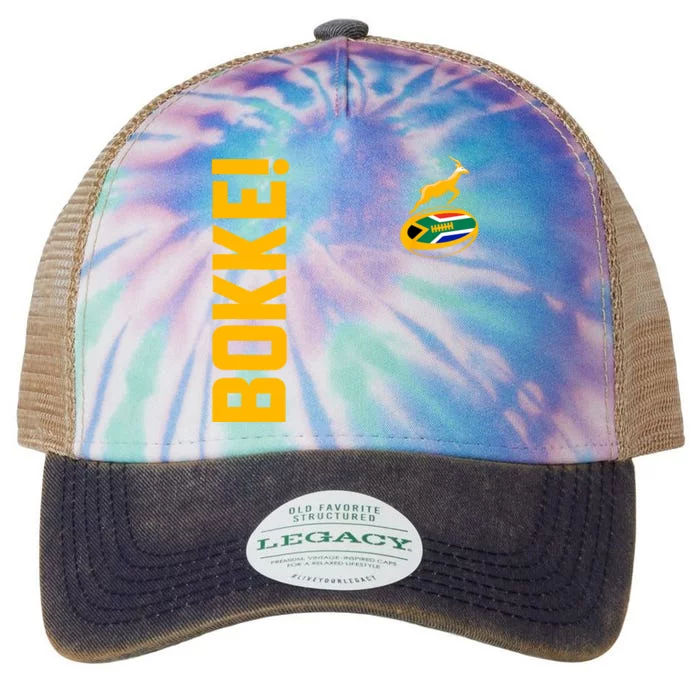 Springbok Rugby. Bokke South African Flag. With Back Print Legacy Tie Dye Trucker Hat