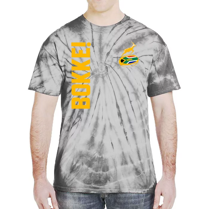 Springbok Rugby. Bokke South African Flag. With Back Print Tie-Dye T-Shirt