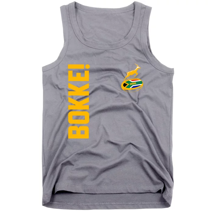 Springbok Rugby. Bokke South African Flag. With Back Print Tank Top