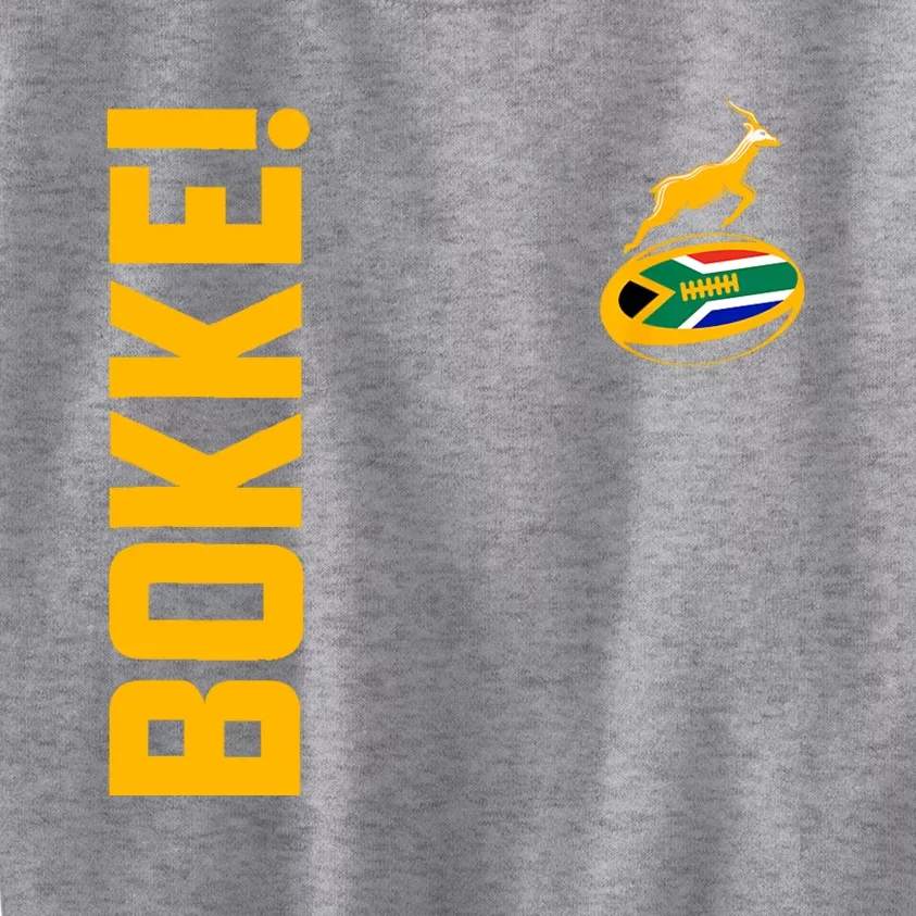 Springbok Rugby. Bokke South African Flag. With Back Print Kids Sweatshirt