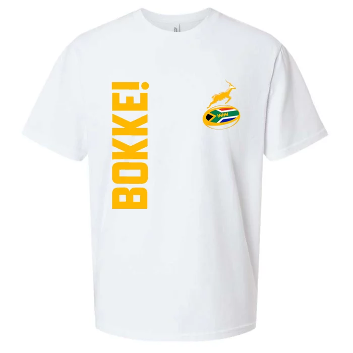 Springbok Rugby. Bokke South African Flag. With Back Print Sueded Cloud Jersey T-Shirt