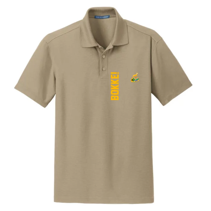 Springbok Rugby. Bokke South African Flag. With Back Print Dry Zone Grid Performance Polo