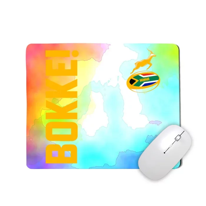 Springbok Rugby. Bokke South African Flag. With Back Print Mousepad