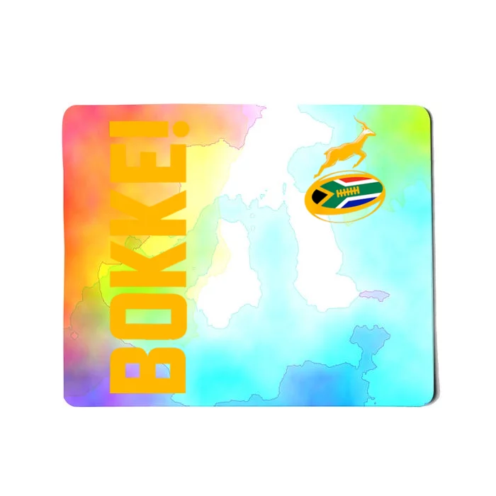 Springbok Rugby. Bokke South African Flag. With Back Print Mousepad