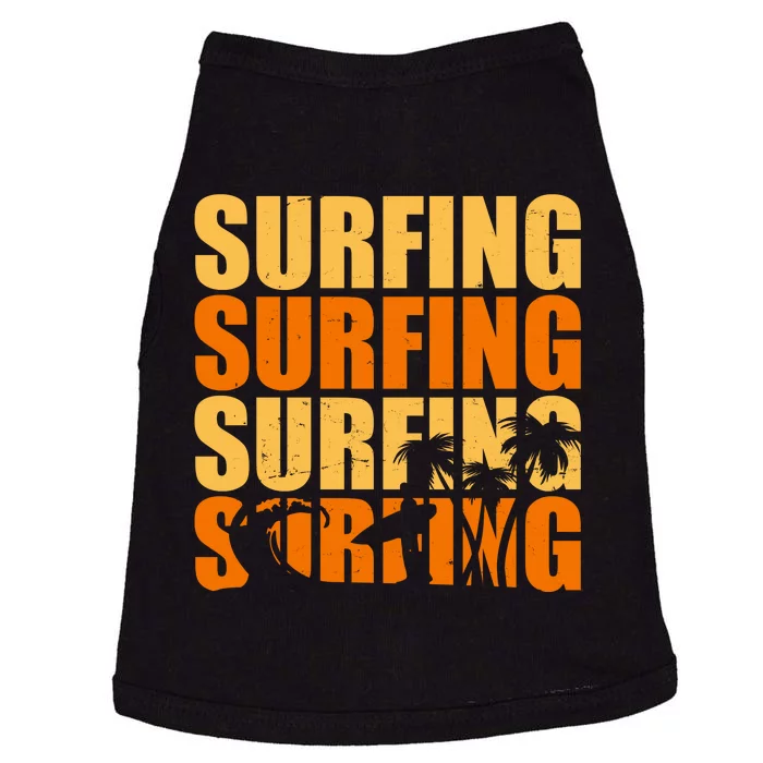 Surfing Retro Beach Doggie Tank