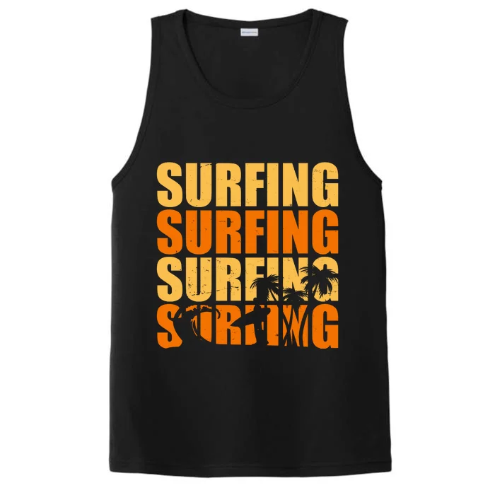 Surfing Retro Beach Performance Tank