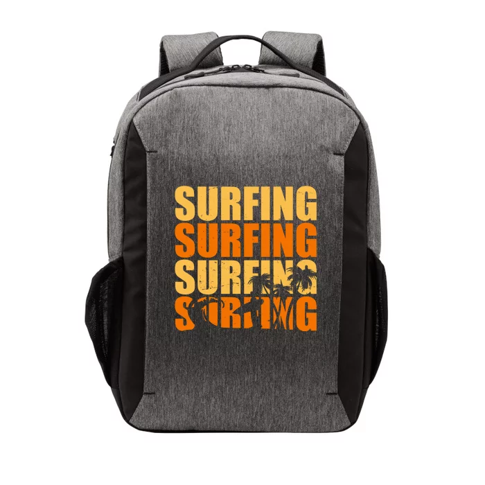 Surfing Retro Beach Vector Backpack