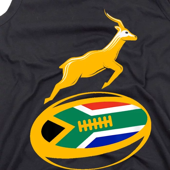 Springbok Rugby Ball & South African Flag Tank Top