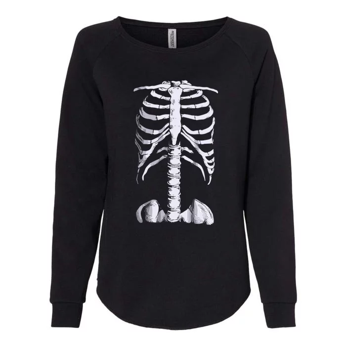 Skeleton Rib Cage Womens California Wash Sweatshirt