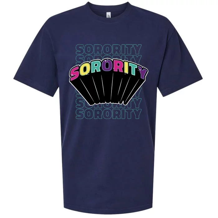 Sorority Retro Colorful Sueded Cloud Jersey T-Shirt