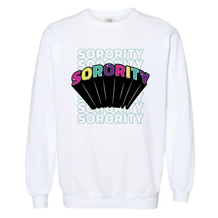 Sorority Retro Colorful Garment-Dyed Sweatshirt