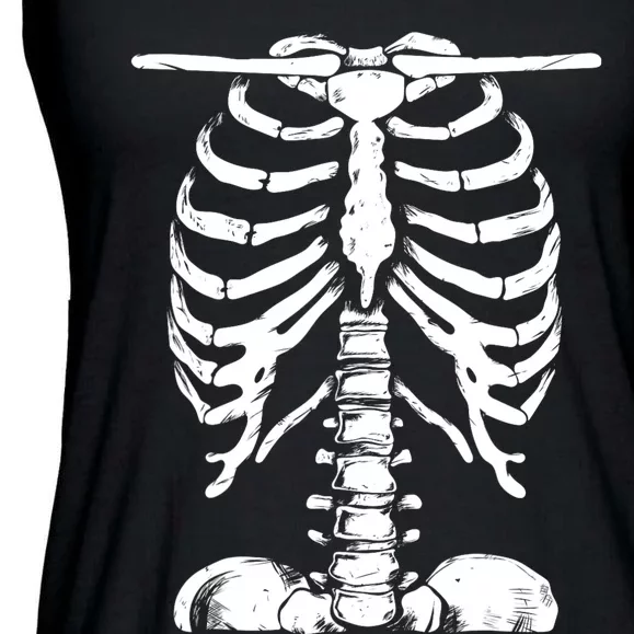 Skeleton Rib Cage Gifts Halloween Costume Skeleton Ladies Essential Flowy Tank