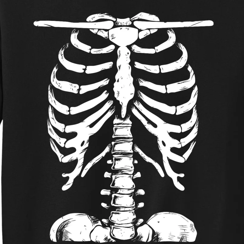 Skeleton Rib Cage Gifts Halloween Costume Skeleton Tall Sweatshirt