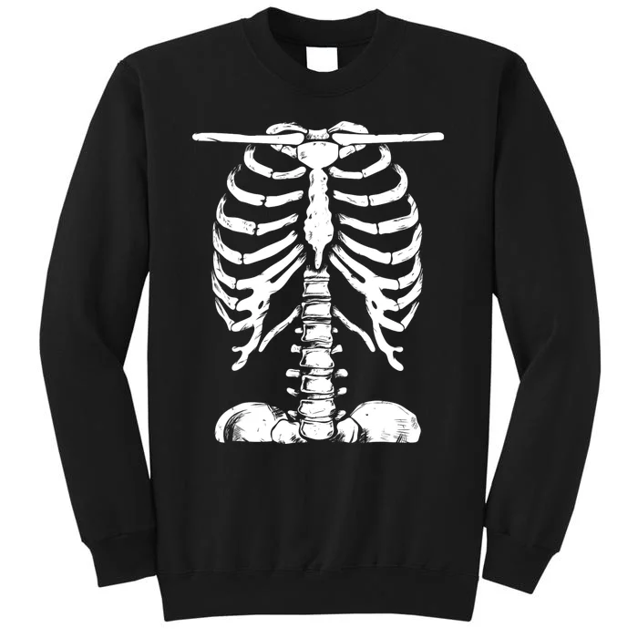 Skeleton Rib Cage Gifts Halloween Costume Skeleton Tall Sweatshirt