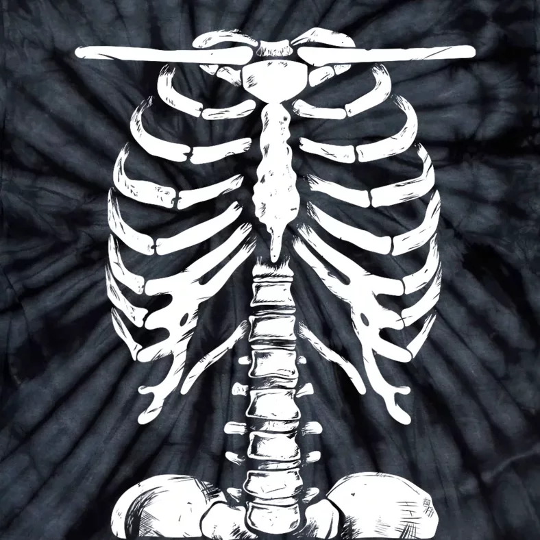 Skeleton Rib Cage Gifts Halloween Costume Skeleton Tie-Dye T-Shirt