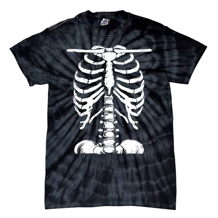 Skeleton Rib Cage Gifts Halloween Costume Skeleton Tie-Dye T-Shirt