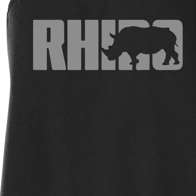 Save Rhino Clothing Rhino Rhinoceros Women's Racerback Tank