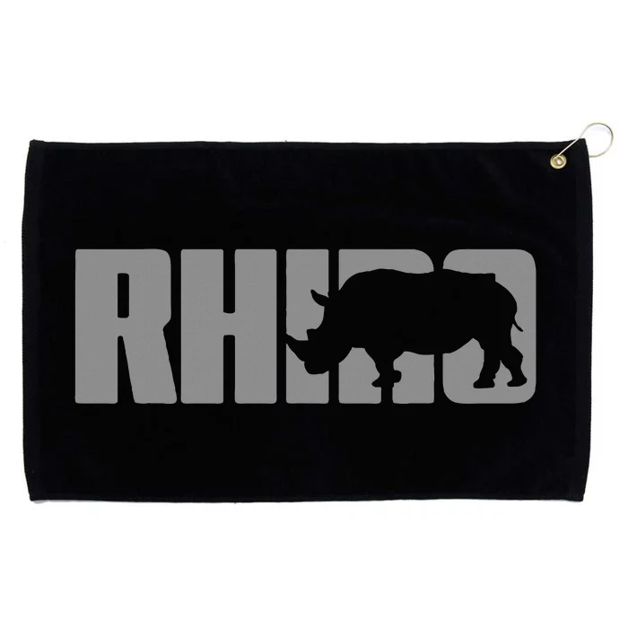 Save Rhino Clothing Rhino Rhinoceros Grommeted Golf Towel