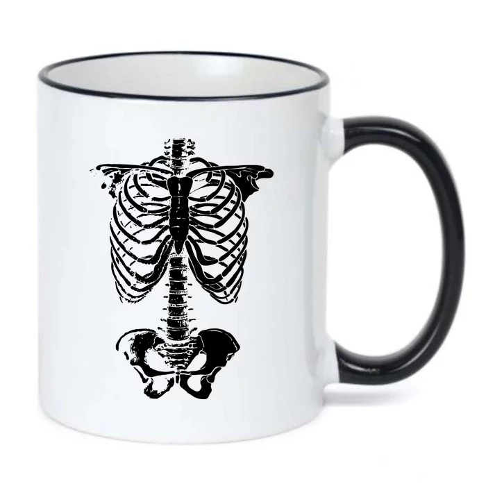 Skeleton Rib Cage Black Color Changing Mug