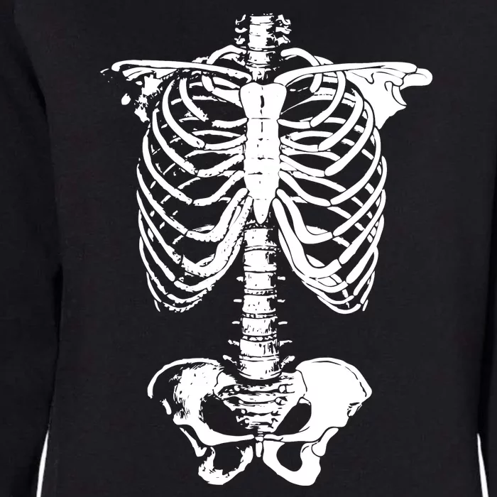 Skeleton Rib Cage Womens California Wash Sweatshirt