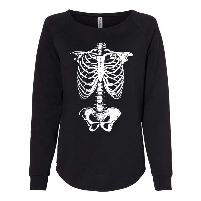 Skeleton Rib Cage Womens California Wash Sweatshirt