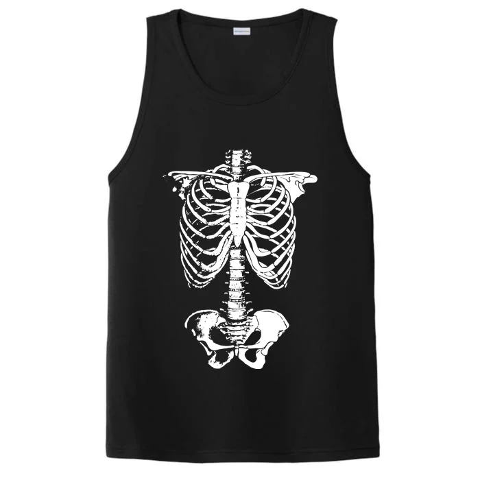 Skeleton Rib Cage Performance Tank