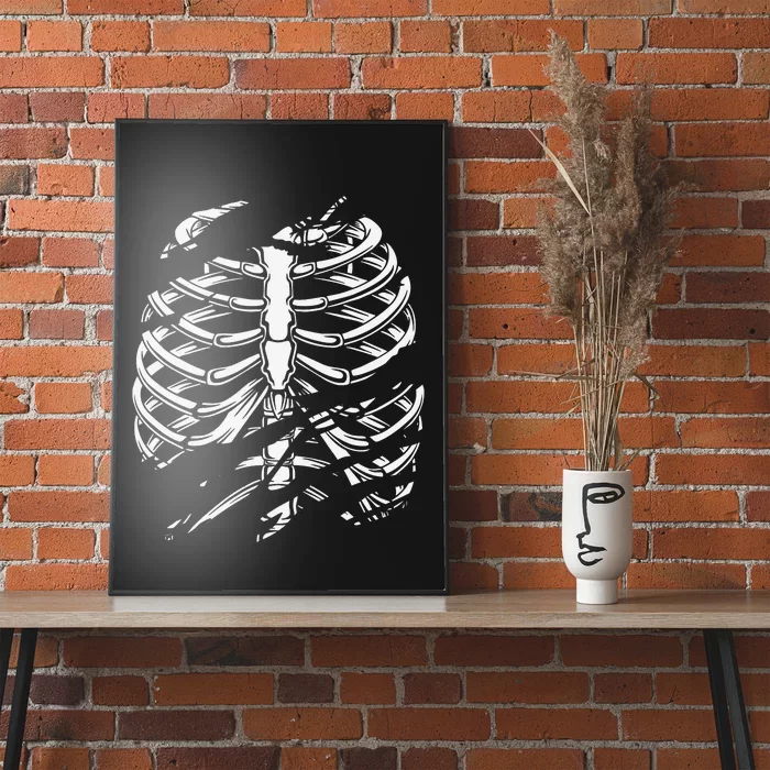 Skeleton Rib Cage Halloween Costume Poster