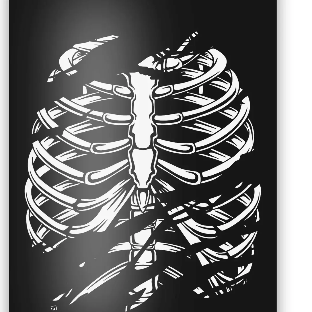 Skeleton Rib Cage Halloween Costume Poster