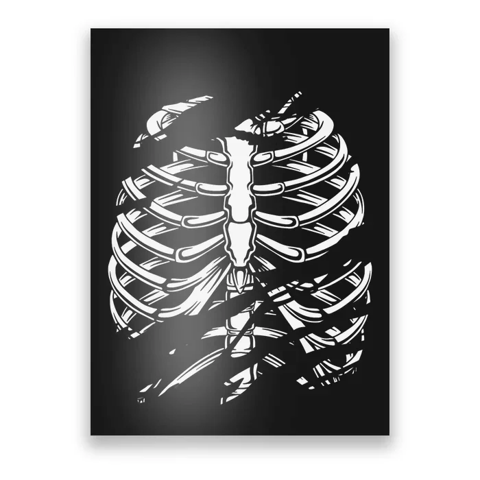 Skeleton Rib Cage Halloween Costume Poster