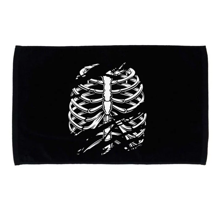 Skeleton Rib Cage Halloween Costume Microfiber Hand Towel