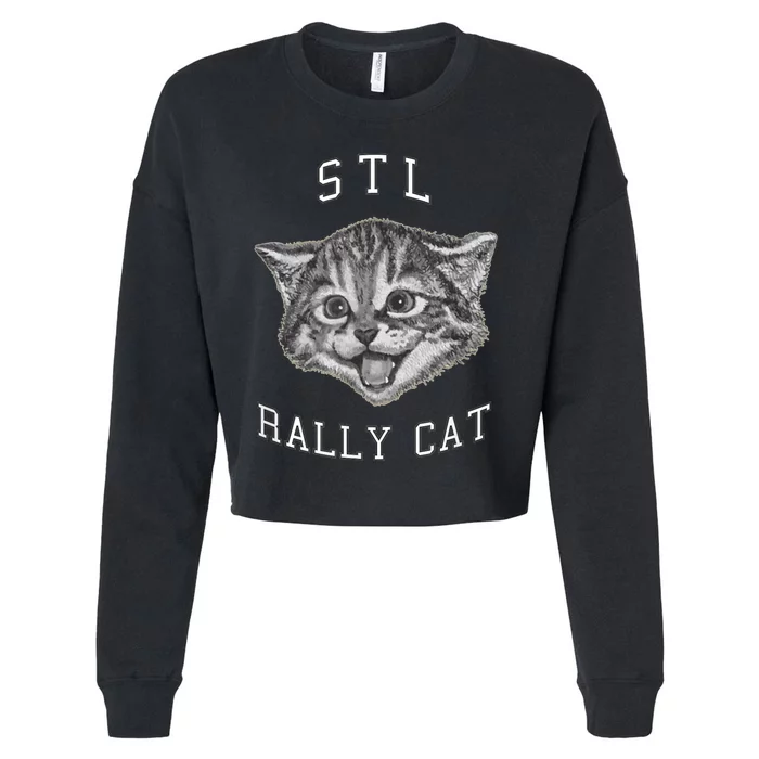 Sl Rally Cat  Saint Louis Rally Cat Cropped Pullover Crew