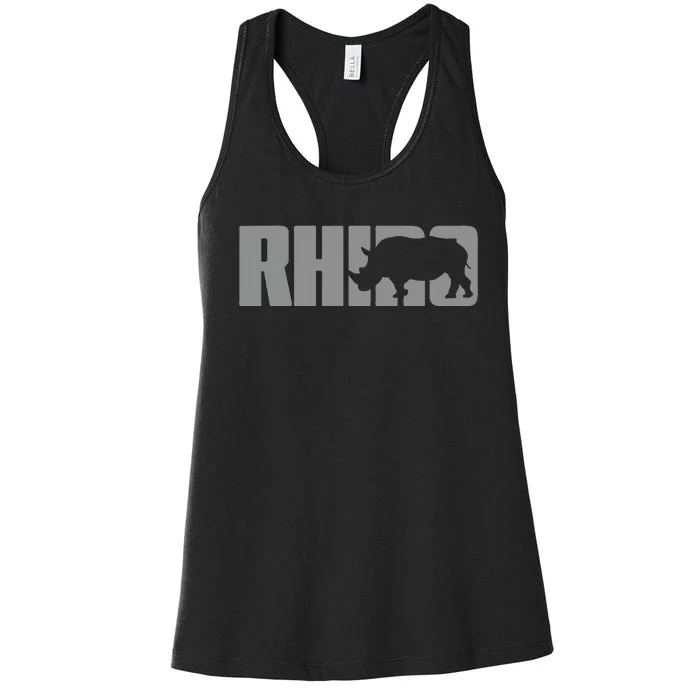 Save Rhino Clothing Rhino Rhinoceros Women's Racerback Tank