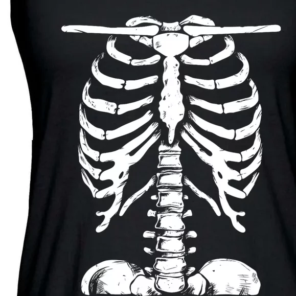 Skeleton Rib Cage Gifts Men Women Halloween Costume Ladies Essential Flowy Tank