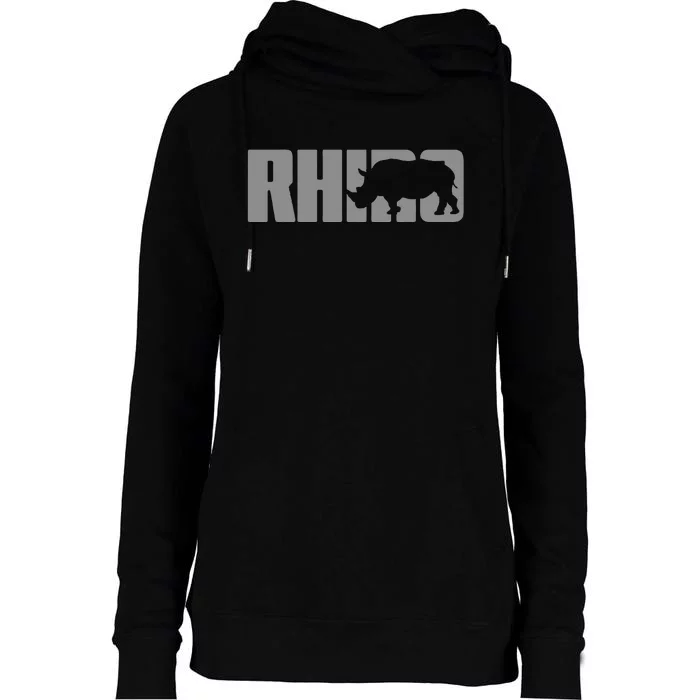 Save Rhino Clothing Rhino Rhinoceros Womens Funnel Neck Pullover Hood