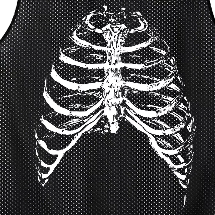 Skeleton Rib Cage Mesh Reversible Basketball Jersey Tank