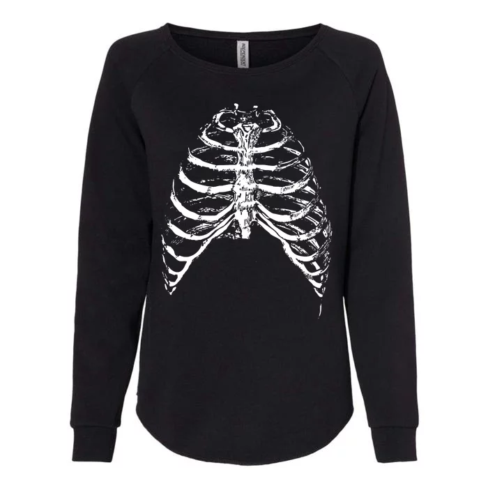 Skeleton Rib Cage Womens California Wash Sweatshirt