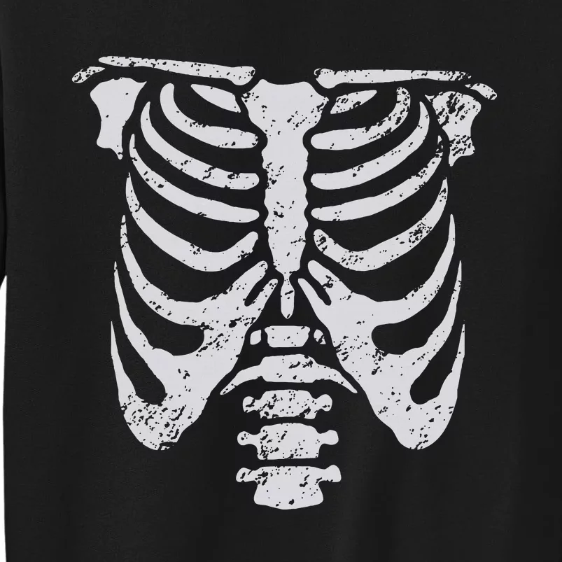 Skeleton Rib Cage Flower Easy Halloween Costume Sweatshirt