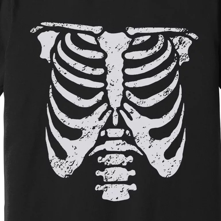 Skeleton Rib Cage Flower Easy Halloween Costume Premium T-Shirt