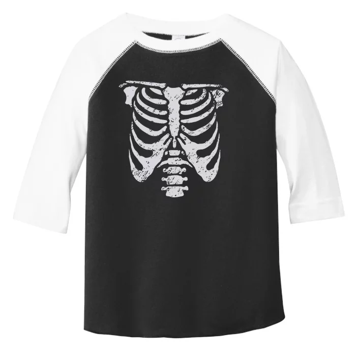 Skeleton Rib Cage Flower Easy Halloween Costume Toddler Fine Jersey T-Shirt