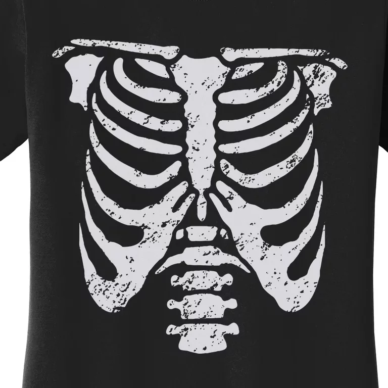 Skeleton Rib Cage Flower Easy Halloween Costume Women's T-Shirt